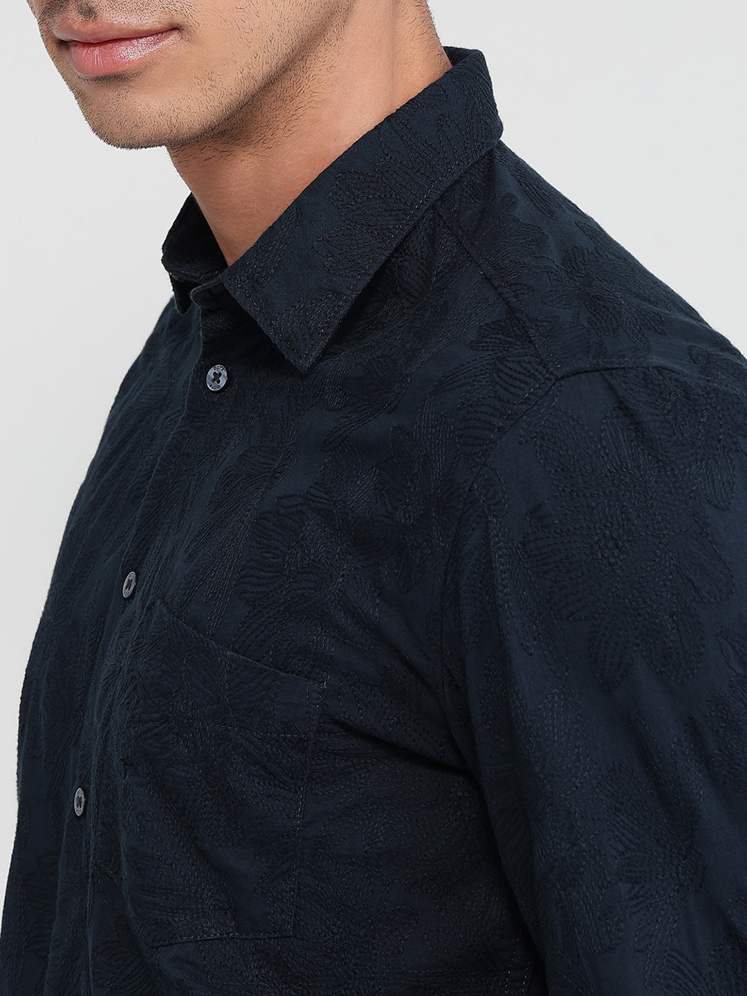 Parx Blue Casual Shirt