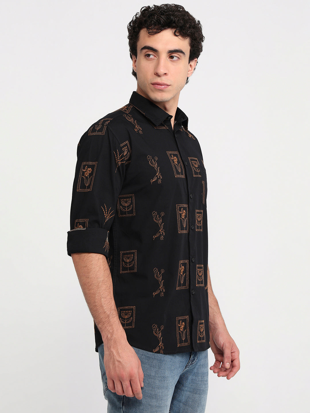 Parx Black Casual Shirt