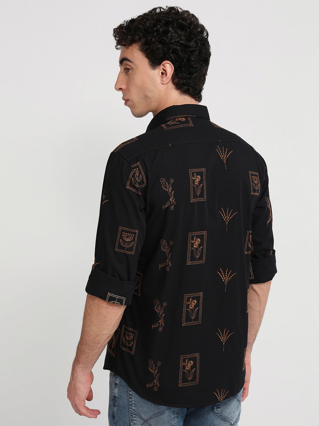 Parx Black Casual Shirt