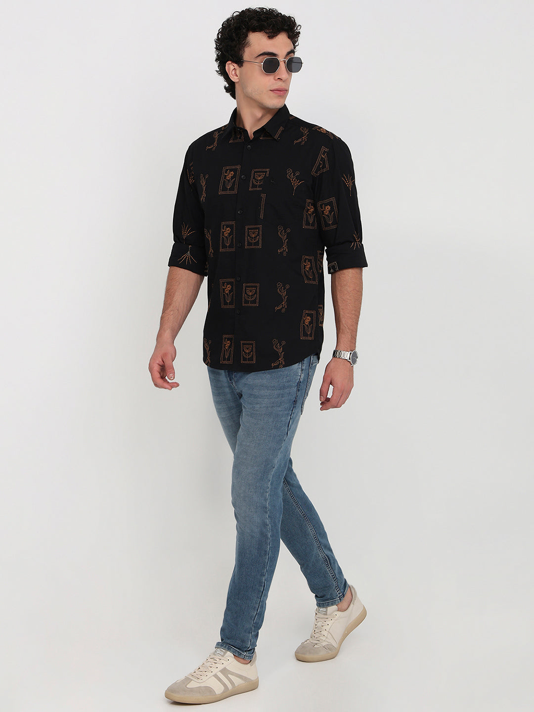 Parx Black Casual Shirt
