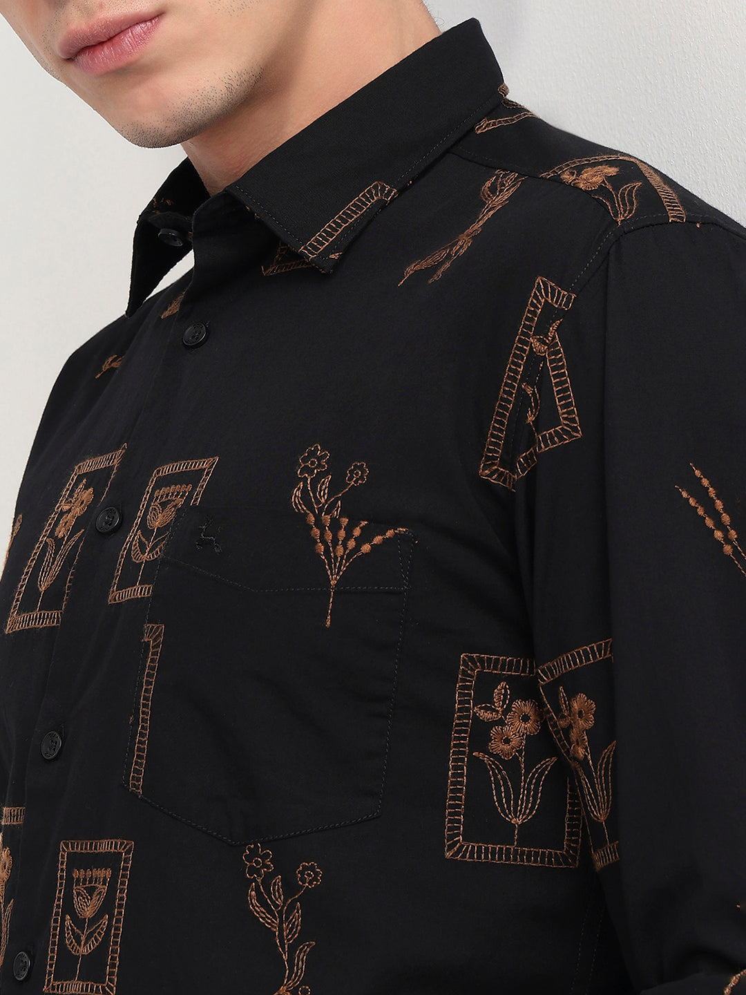 Parx Black Casual Shirt