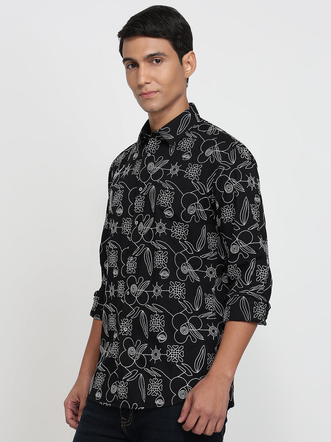 Parx Black Casual Shirt