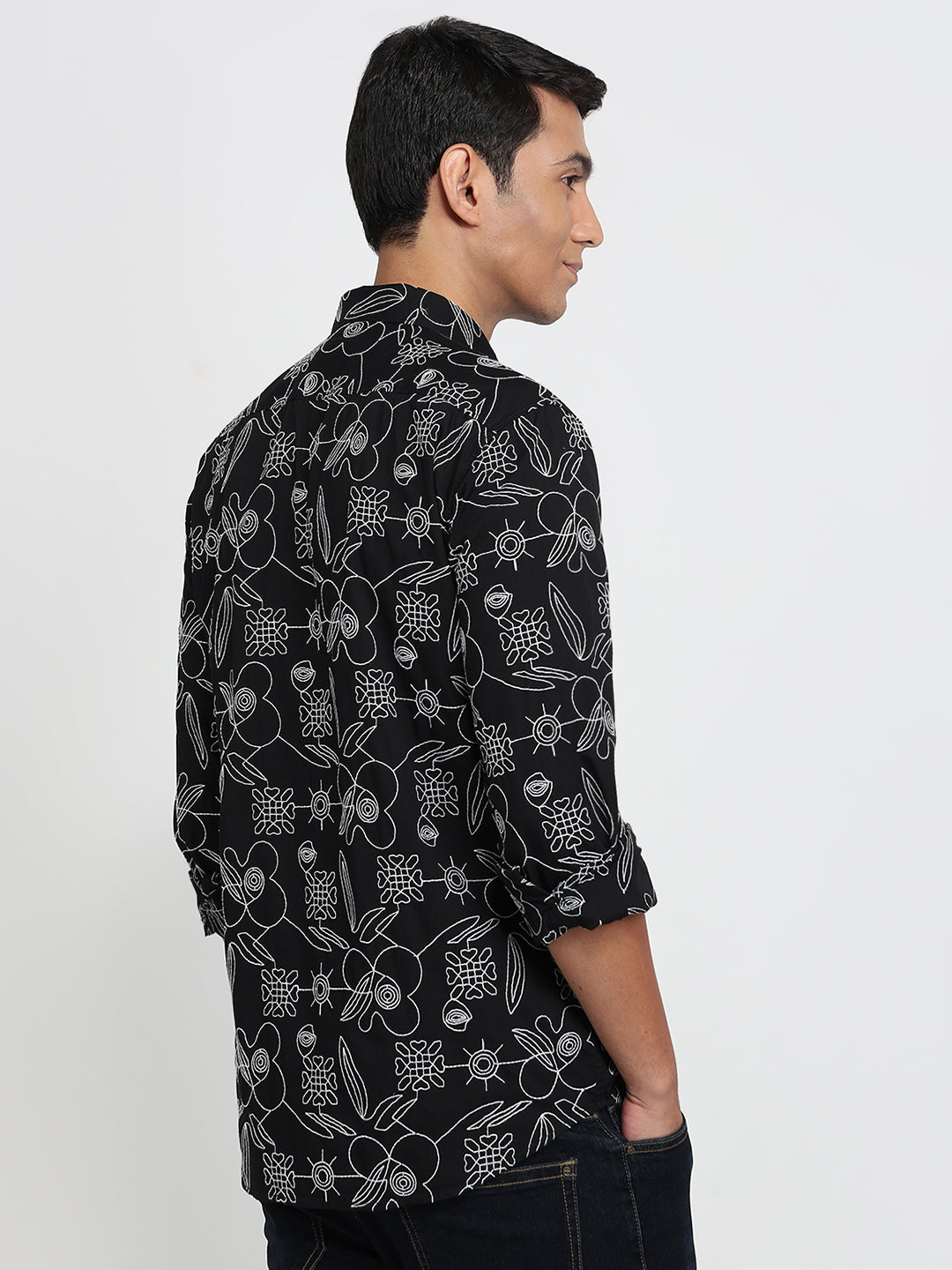Parx Black Casual Shirt