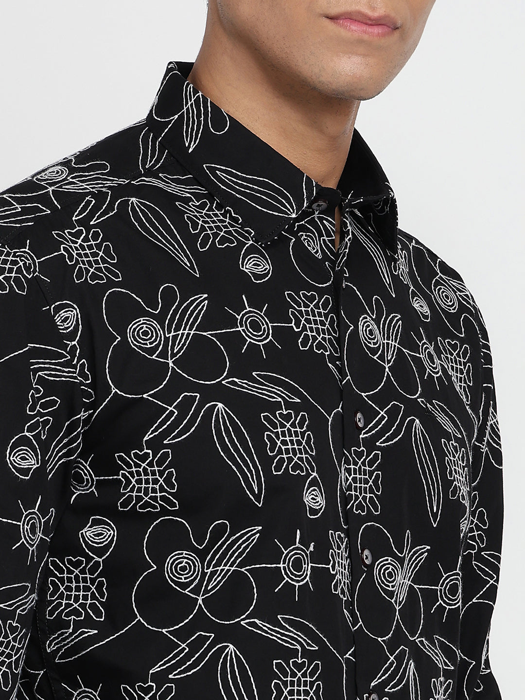 Parx Black Casual Shirt