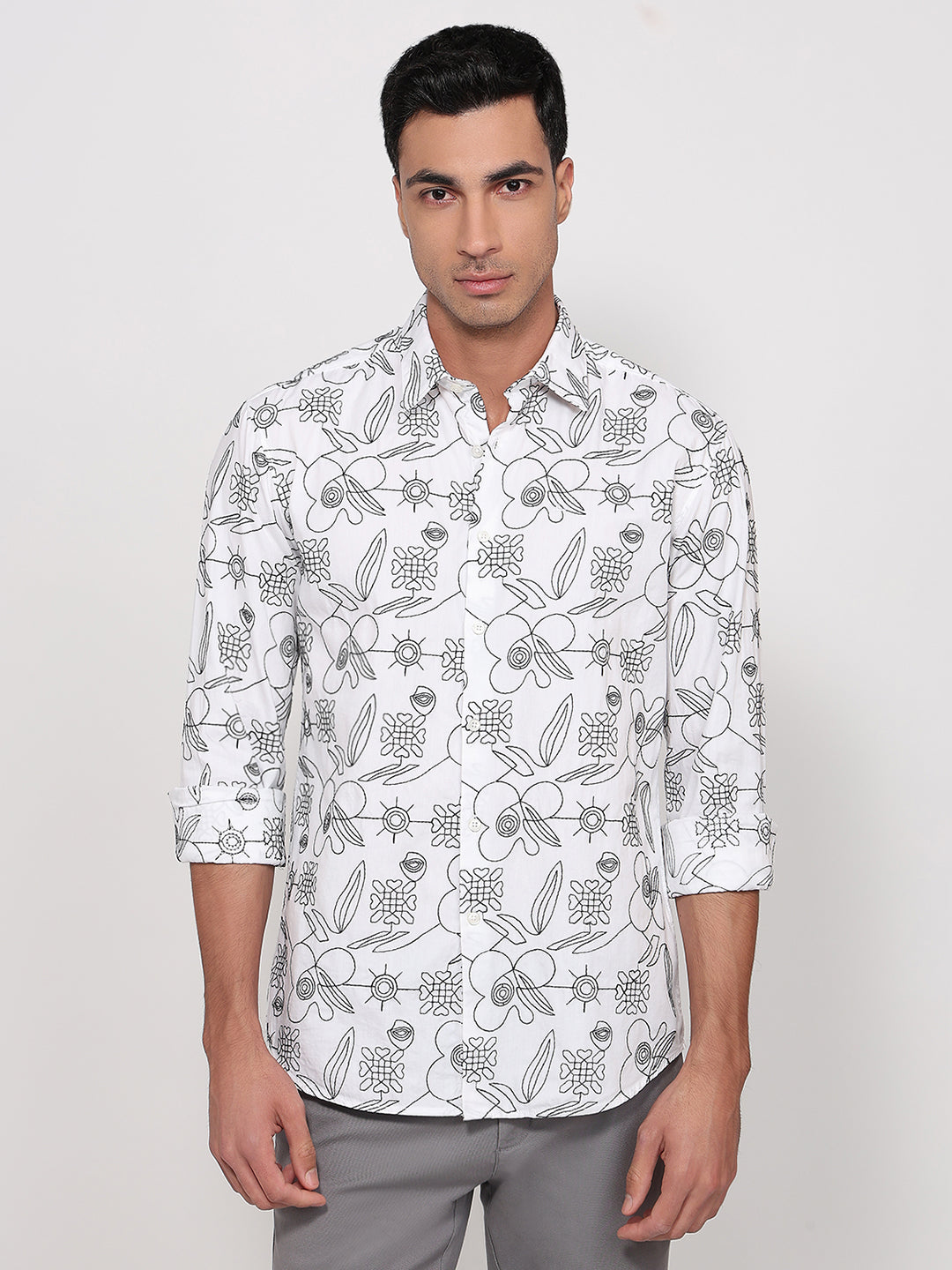 Parx White Casual Shirt