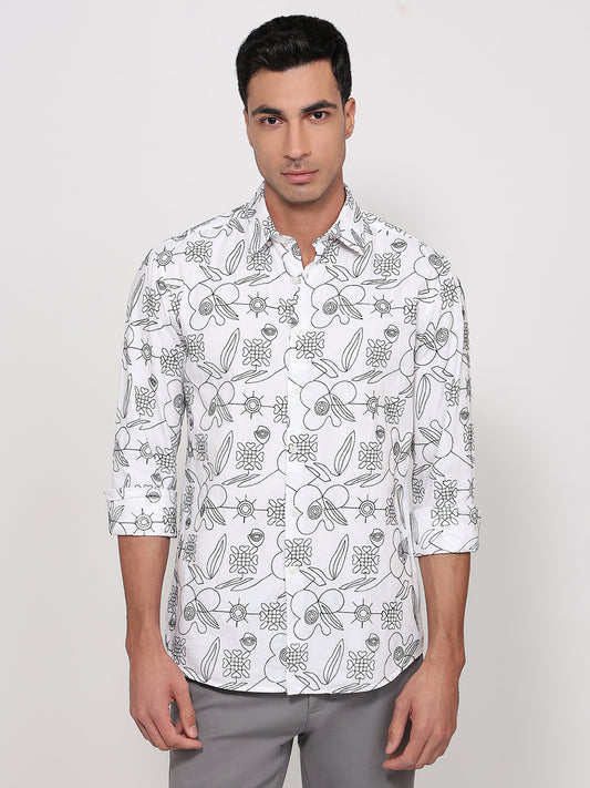 Parx White Casual Shirt