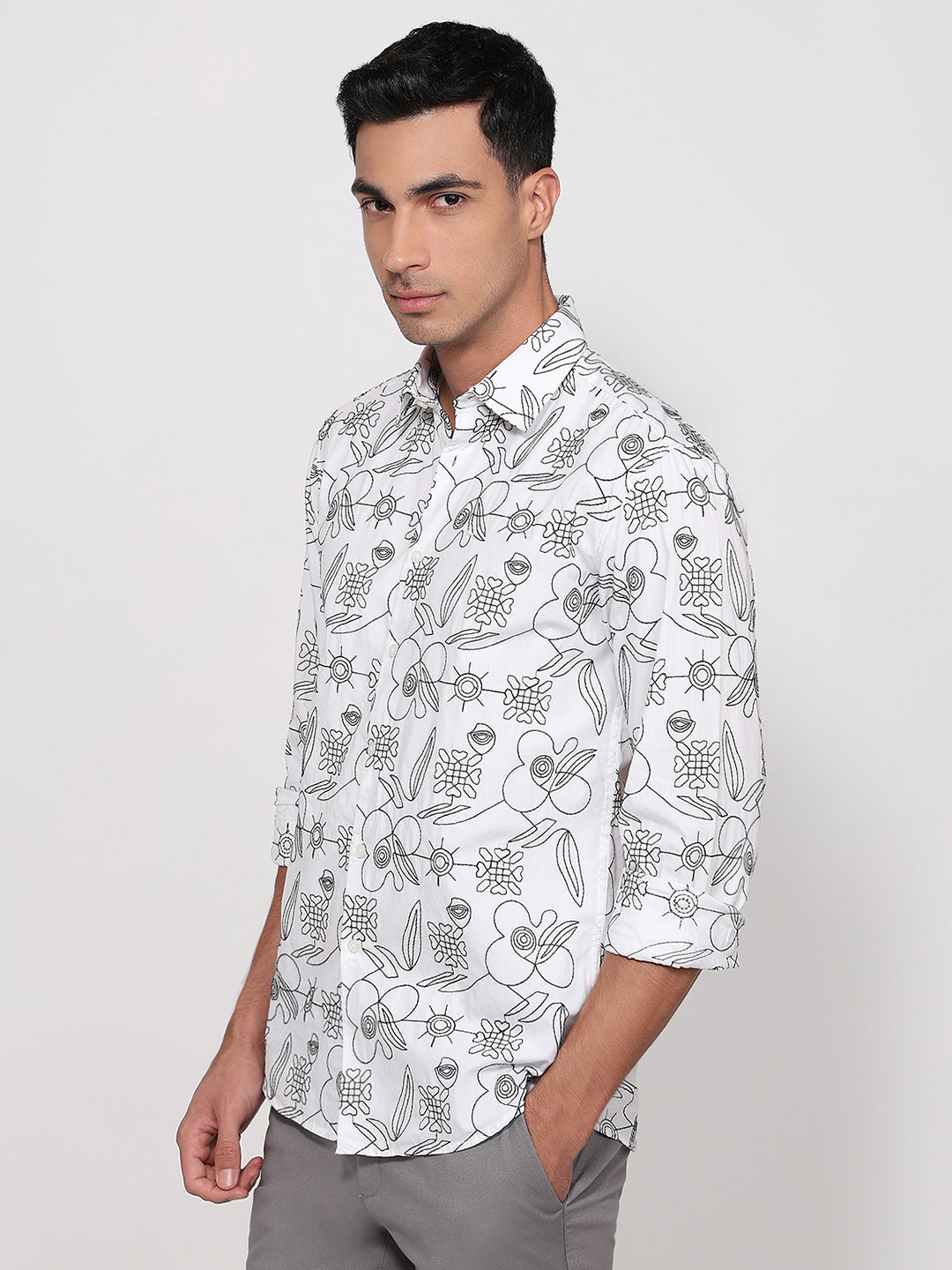Parx White Casual Shirt