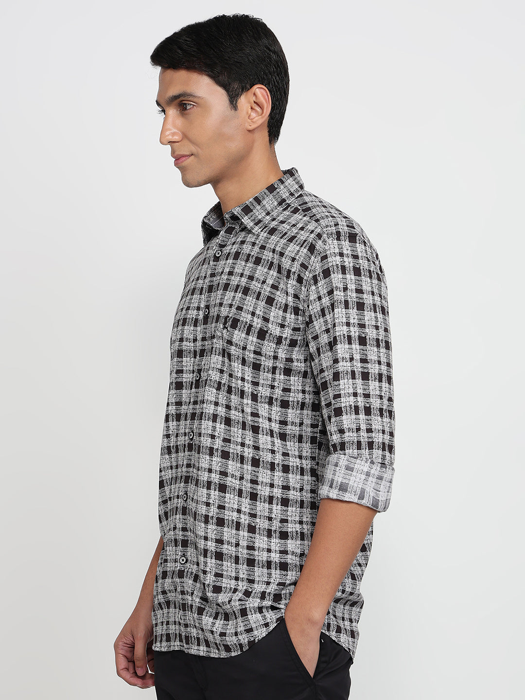 Parx Black Casual Shirt