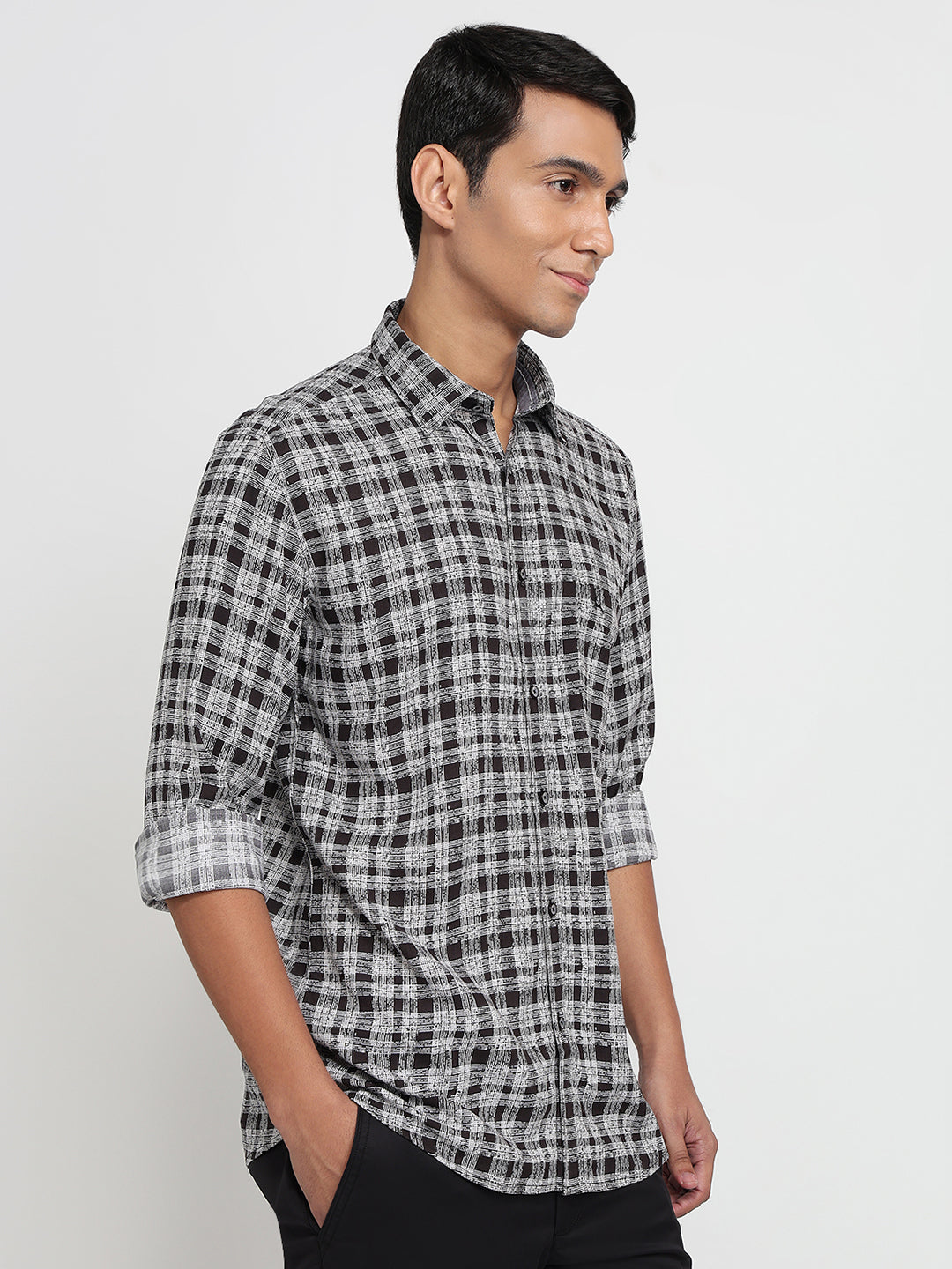 Parx Black Casual Shirt