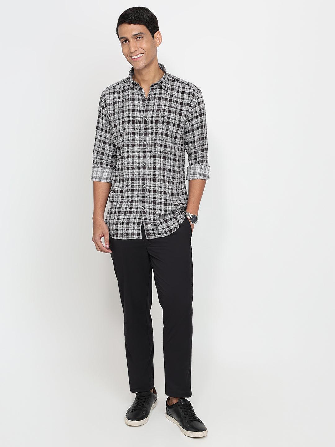 Parx Black Casual Shirt