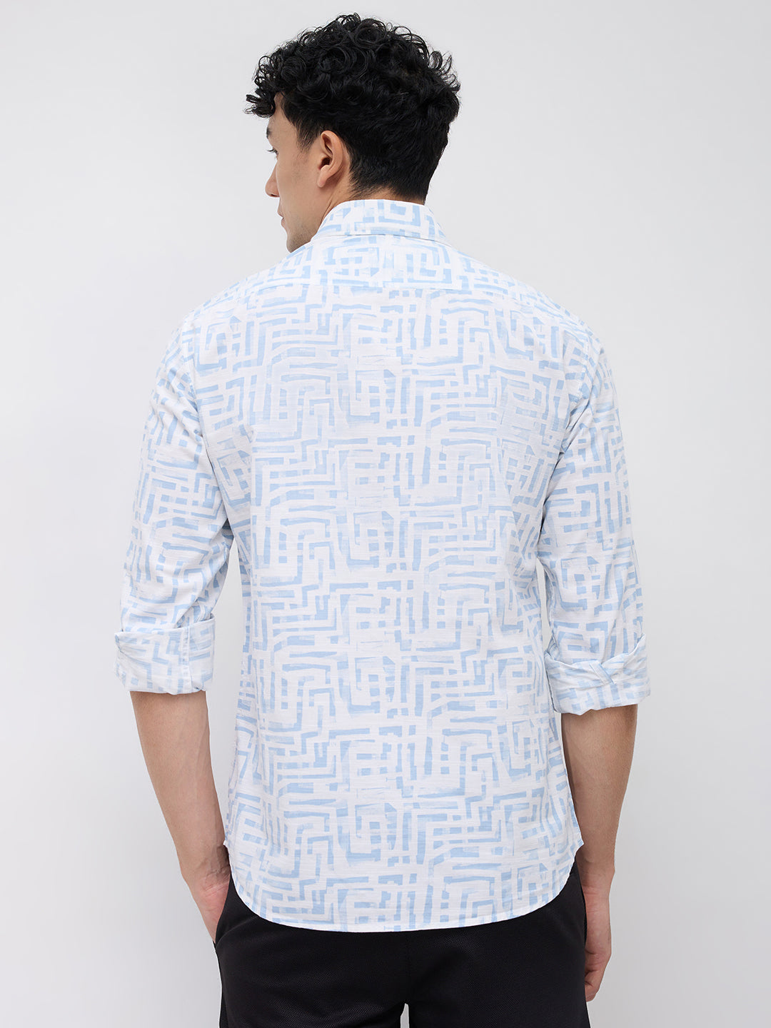 Parx Blue Casual Shirt