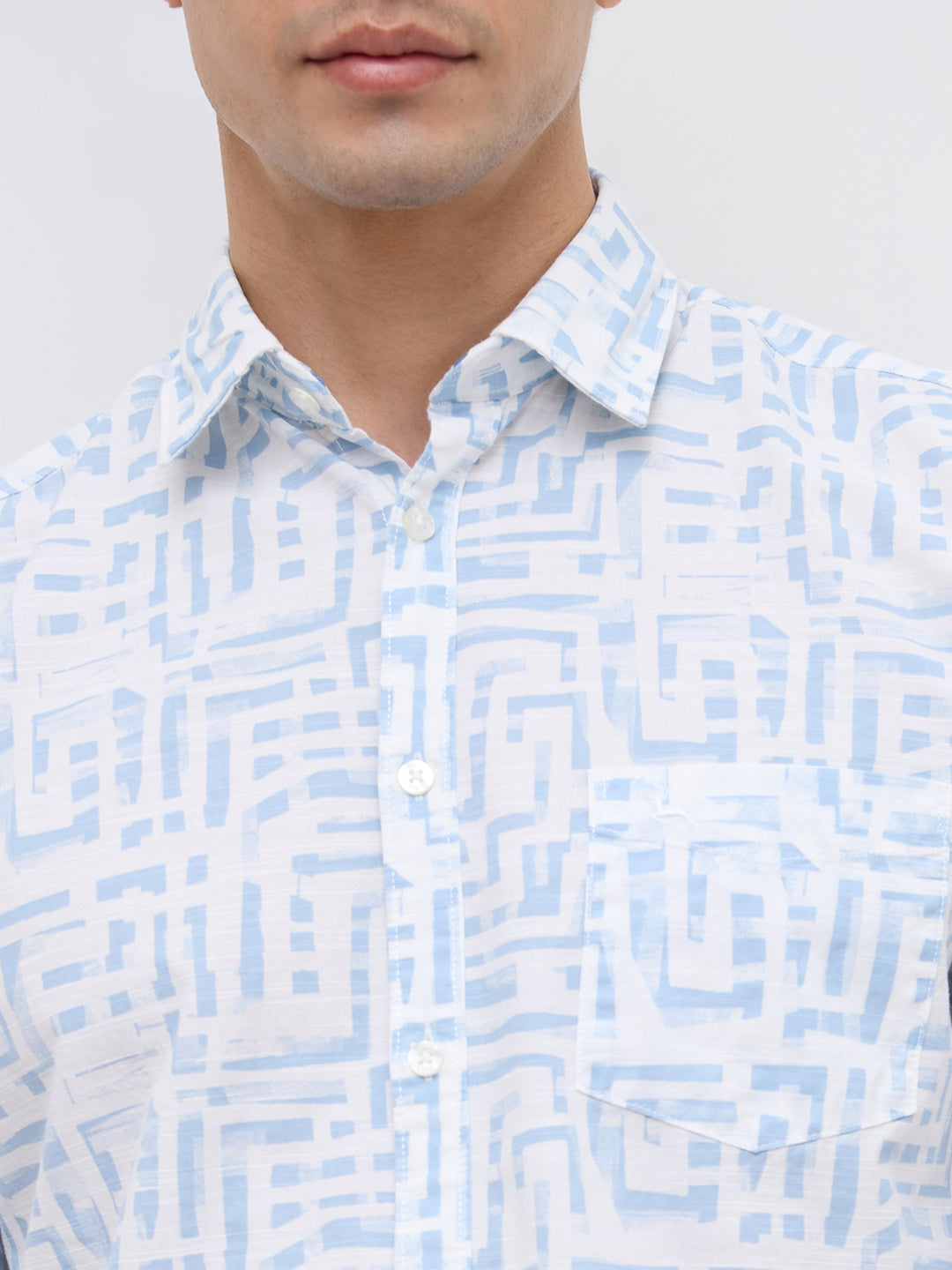 Parx Blue Casual Shirt