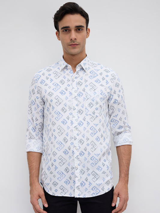 Parx Blue Casual Shirt