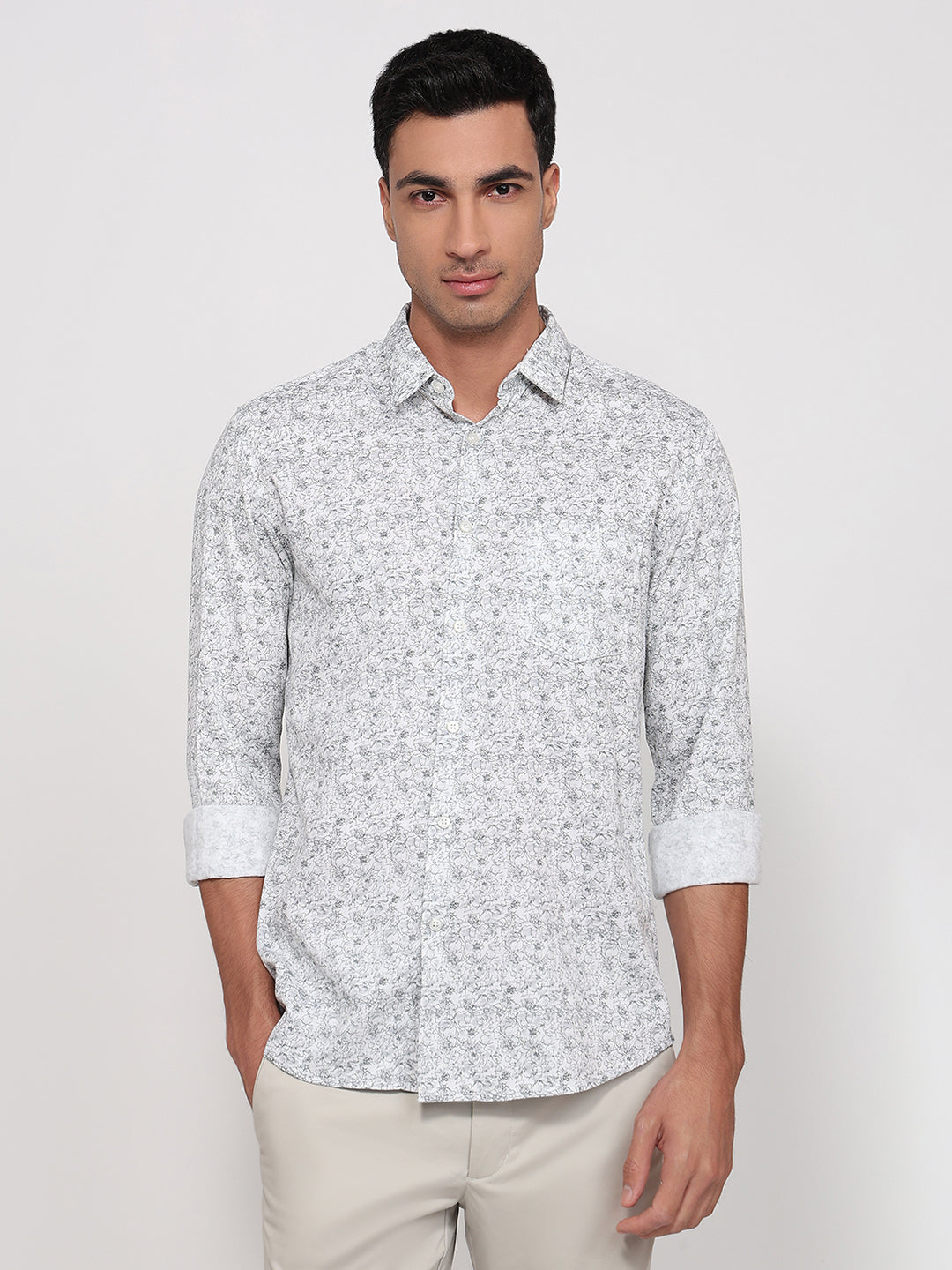 Parx Grey Casual Shirt