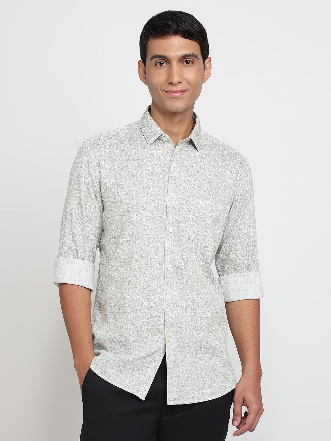 Parx Green Casual Shirt