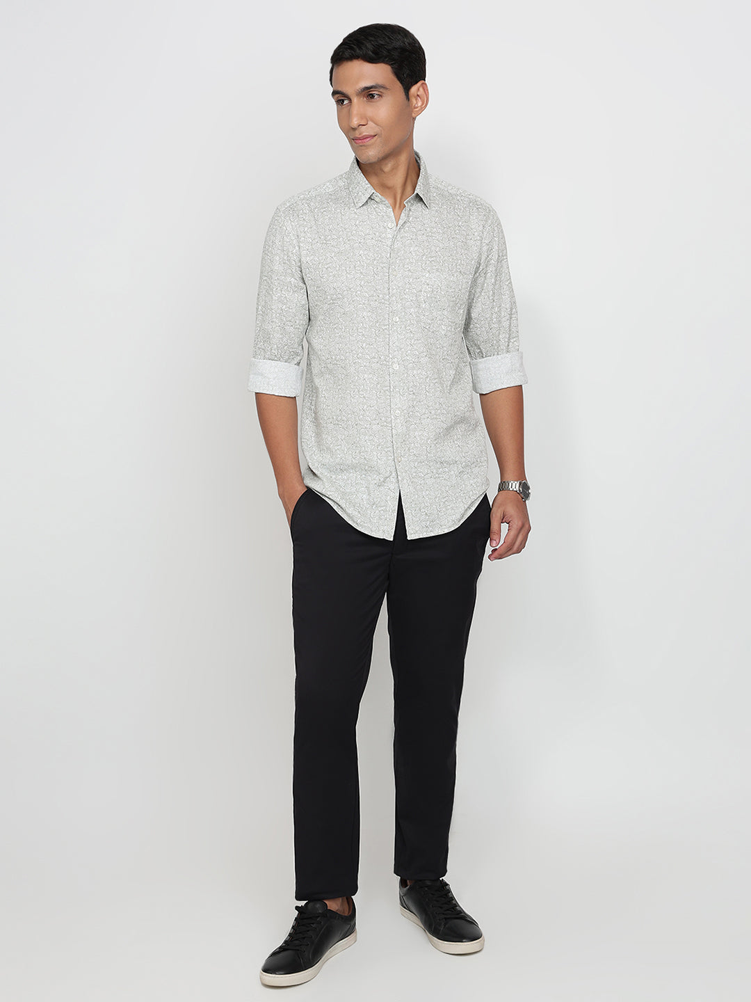 Parx Green Casual Shirt