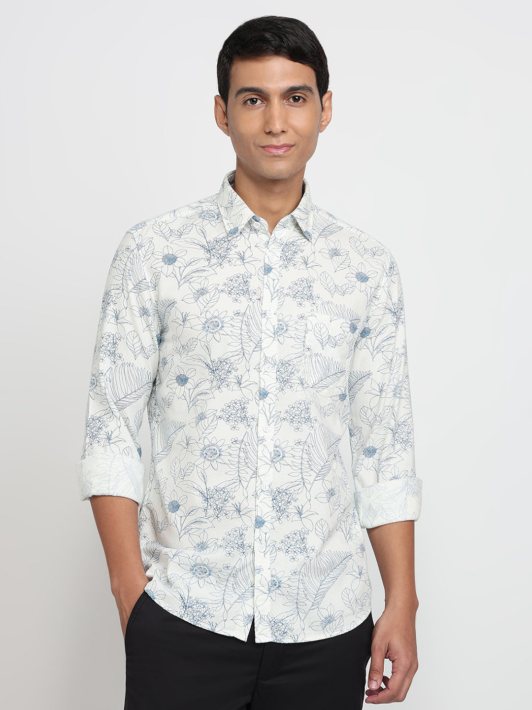 Parx White Casual Shirt