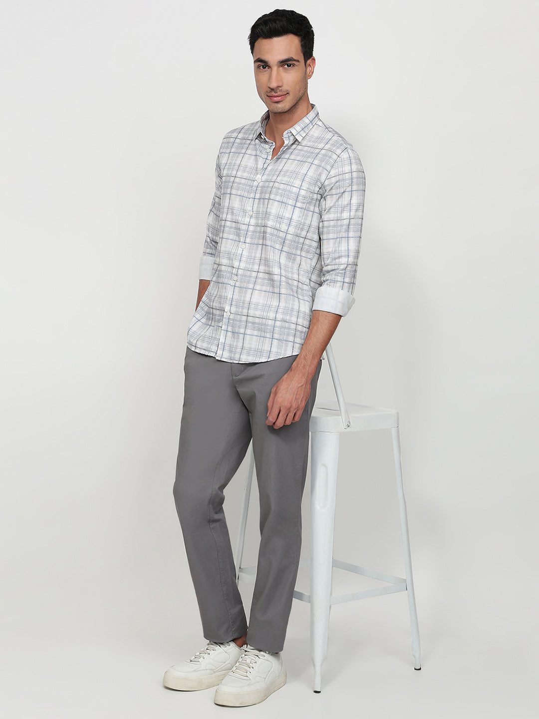 Parx Grey Casual Shirt