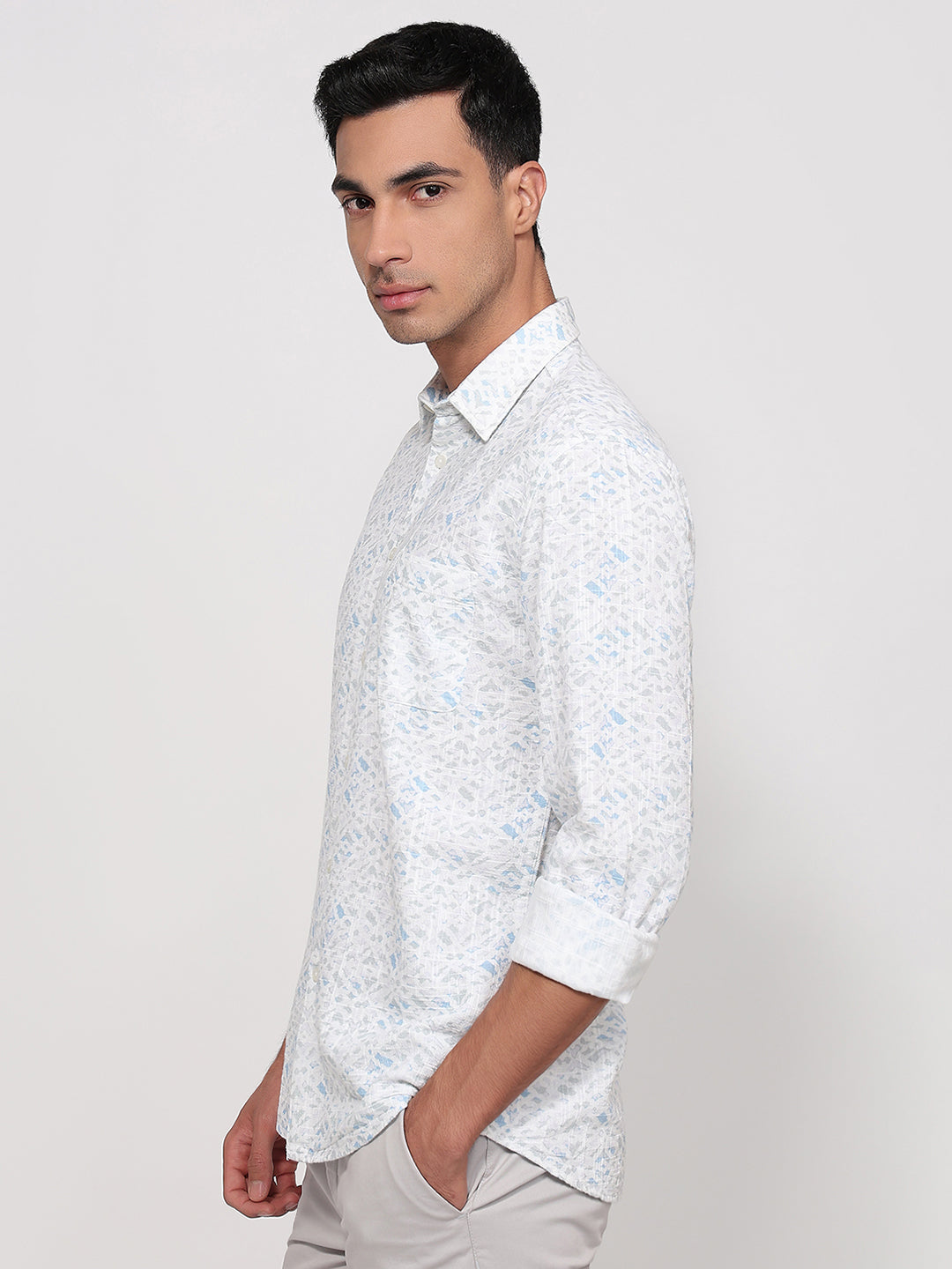 Parx Blue Casual Shirt
