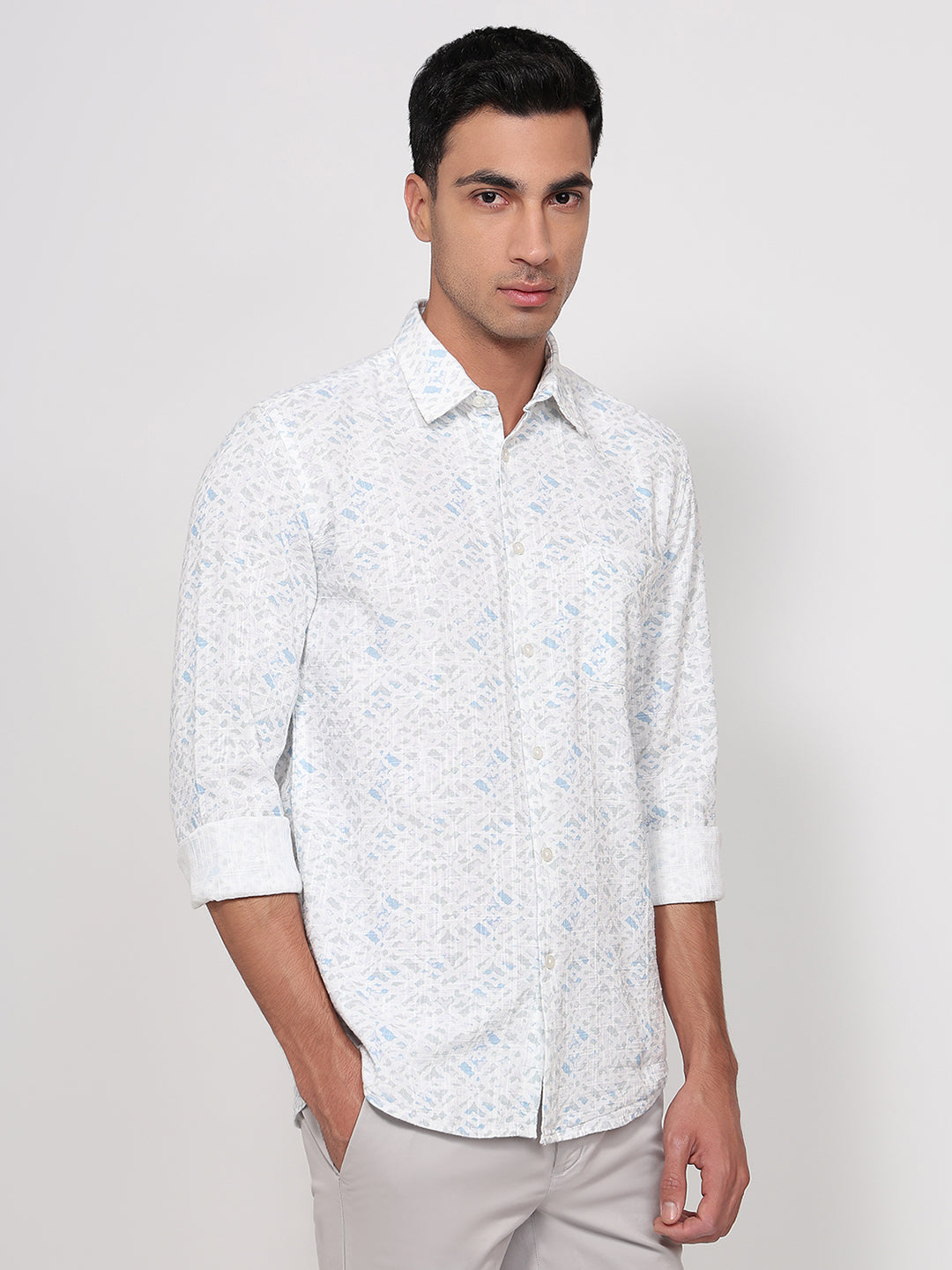 Parx Blue Casual Shirt