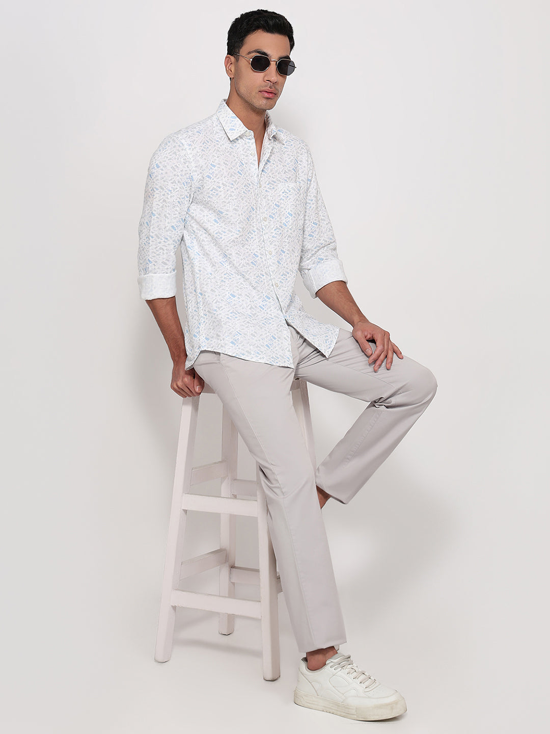 Parx Blue Casual Shirt