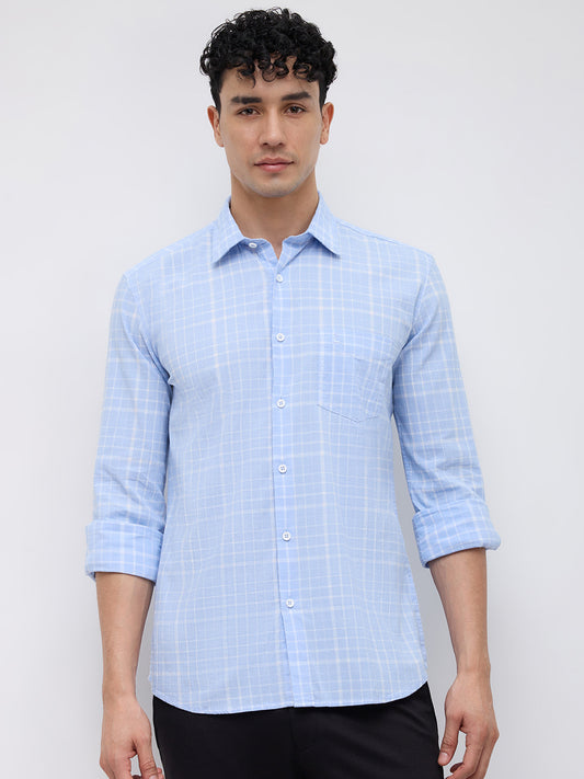 Parx Blue Casual Shirt