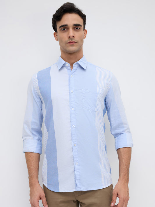 Parx Blue Casual Shirt