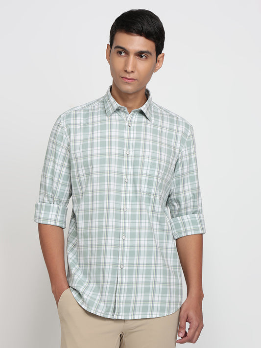 Parx Green Casual Shirt