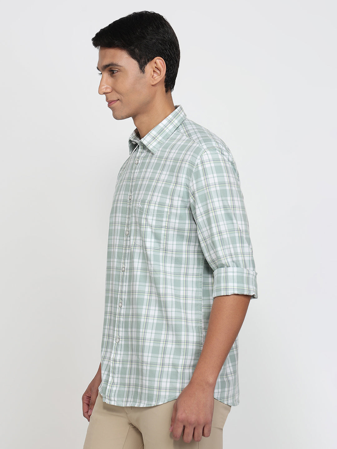 Parx Green Casual Shirt