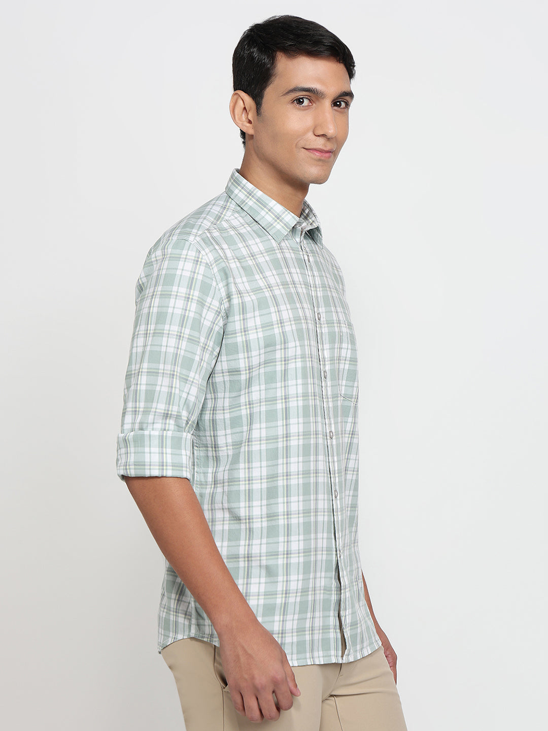 Parx Green Casual Shirt