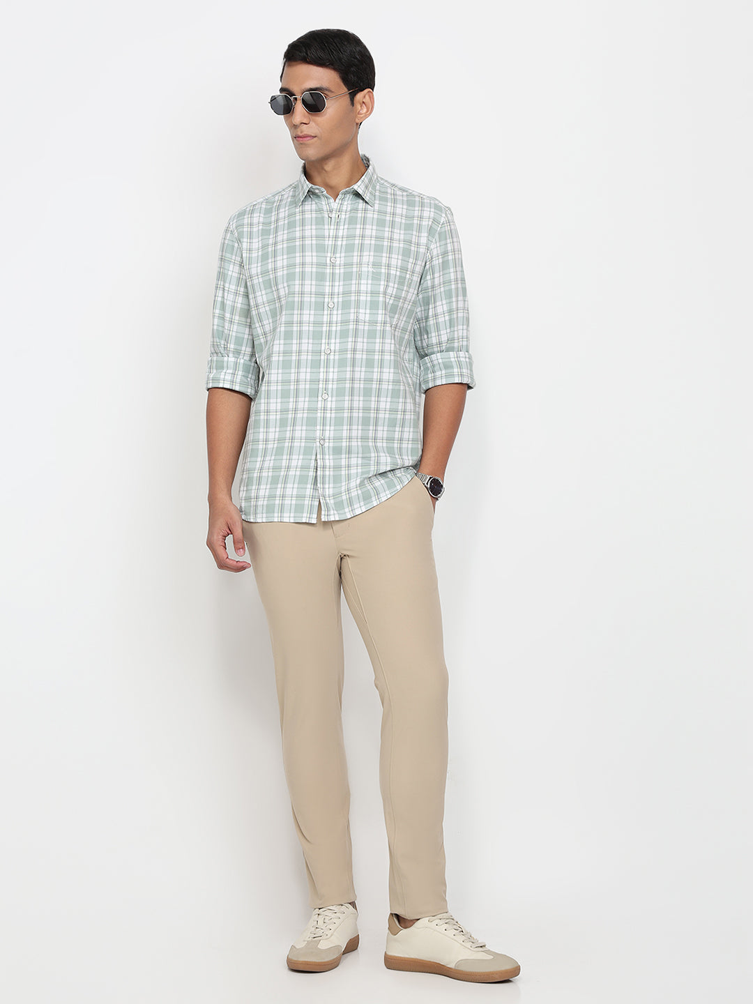 Parx Green Casual Shirt