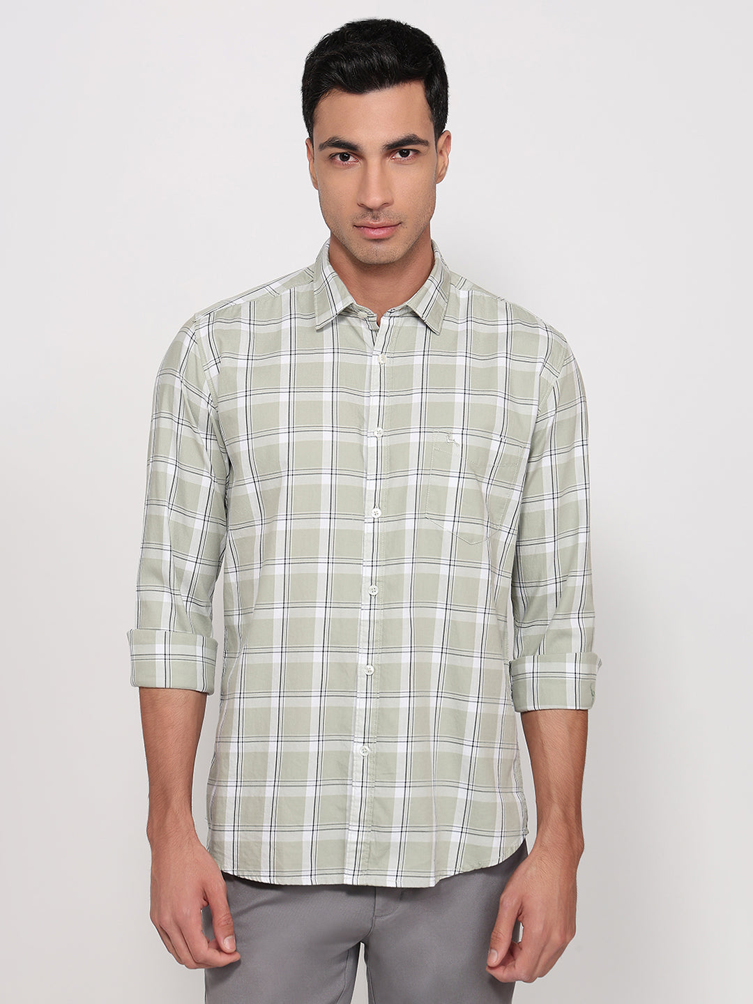 Parx Green Casual Shirt