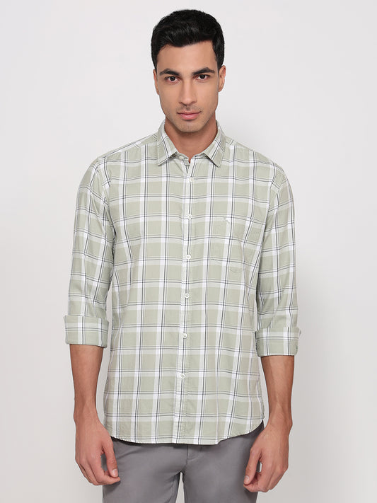 Parx Green Casual Shirt