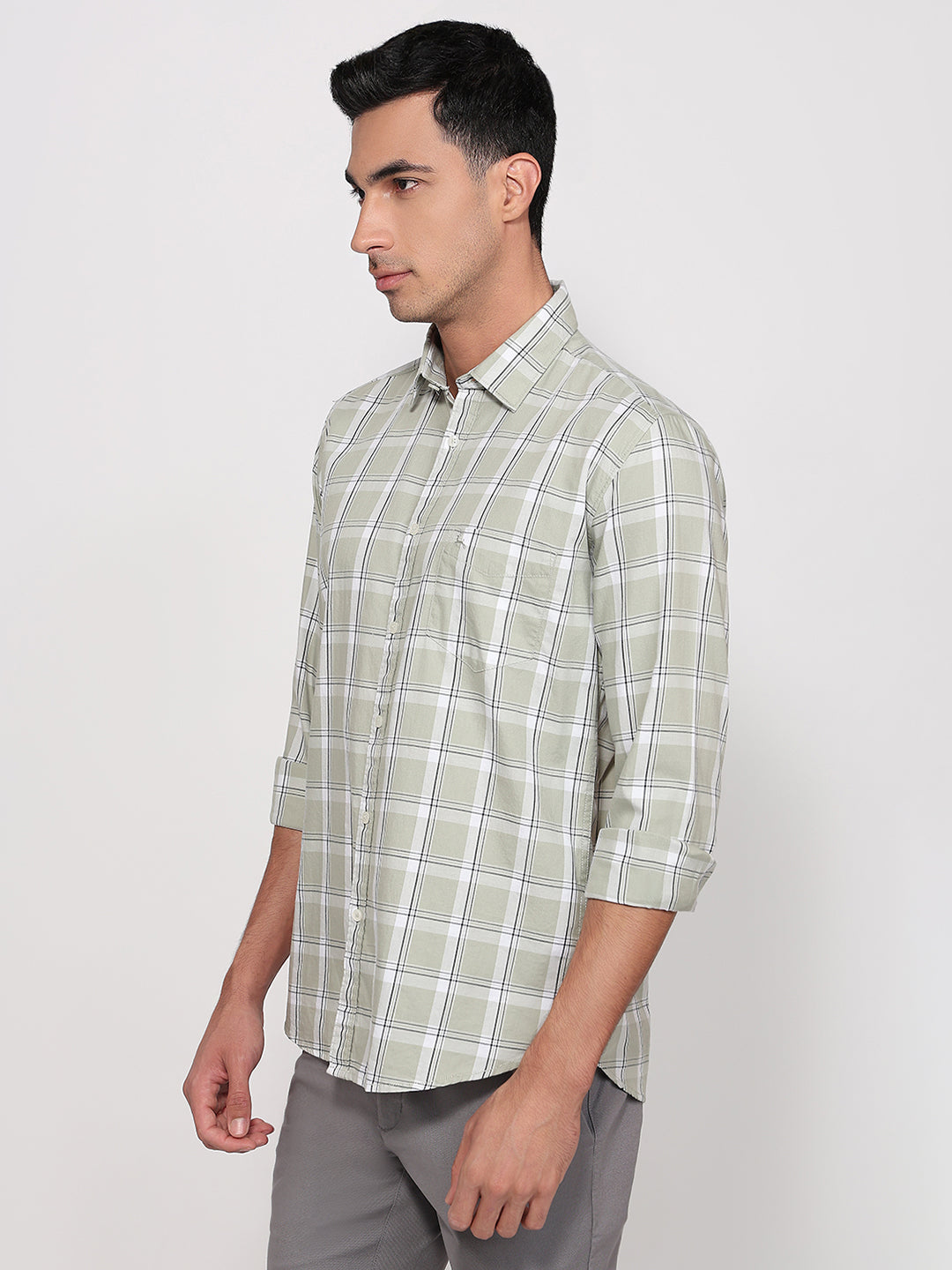 Parx Green Casual Shirt