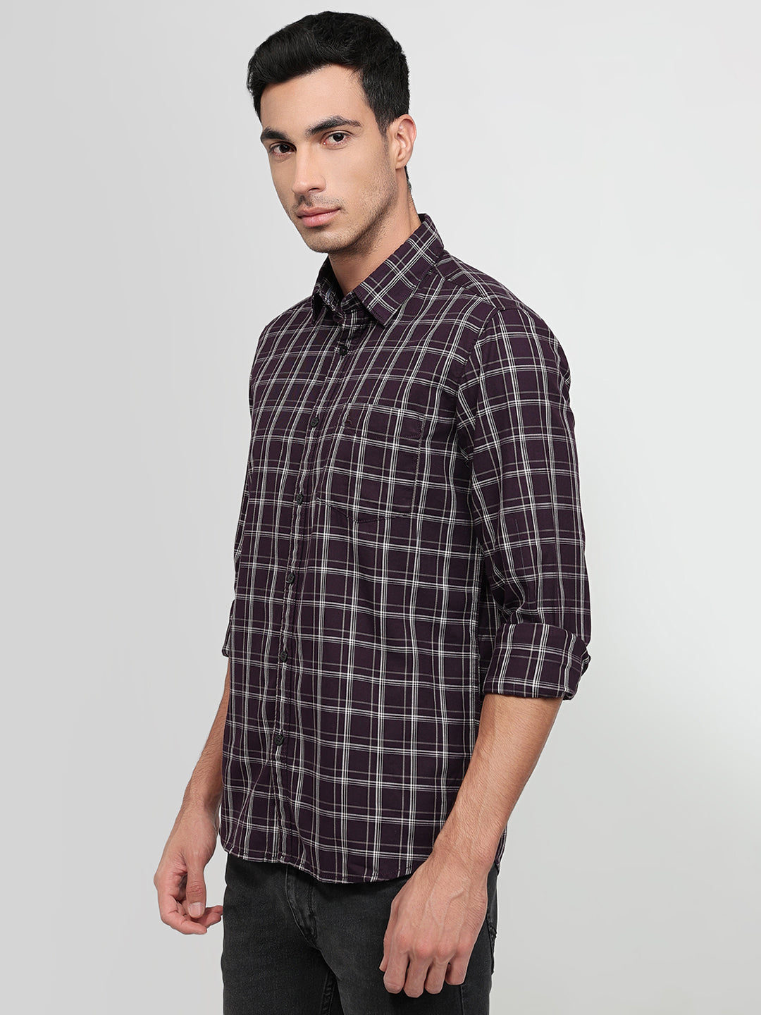 Parx Maroon Casual Shirt