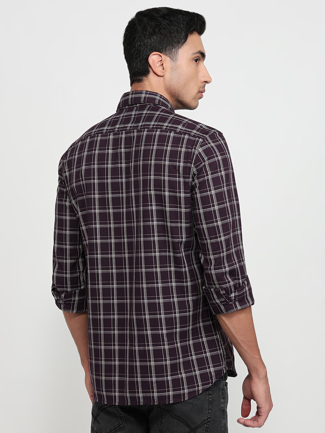 Parx Maroon Casual Shirt