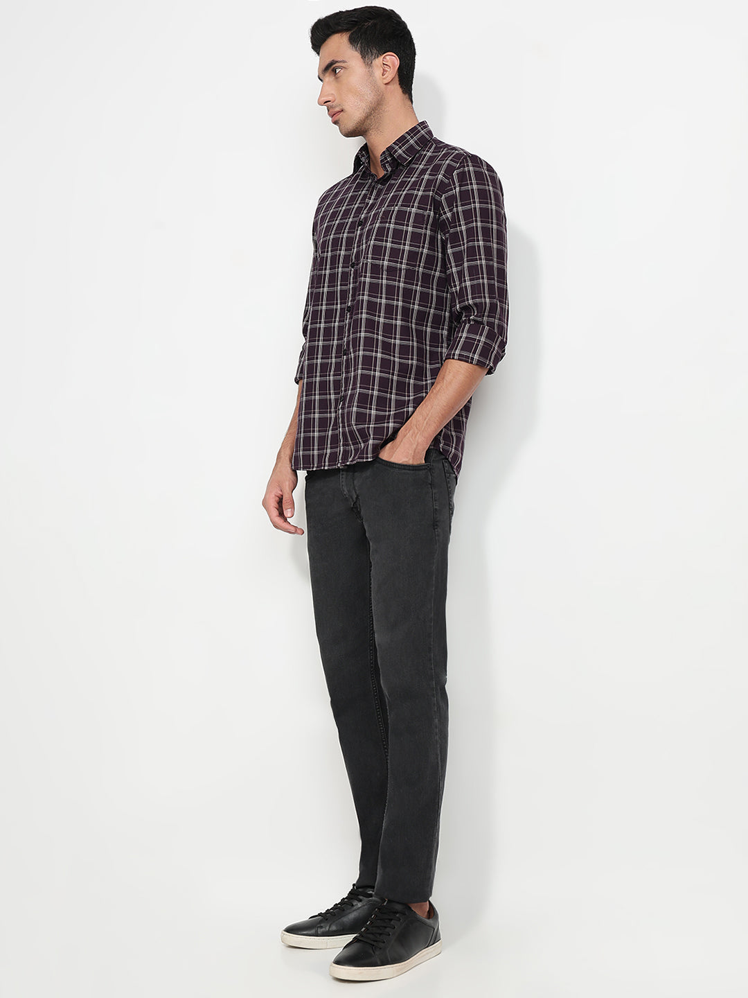 Parx Maroon Casual Shirt