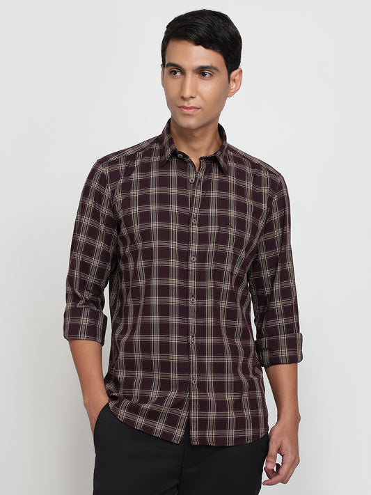 Parx Maroon Casual Shirt