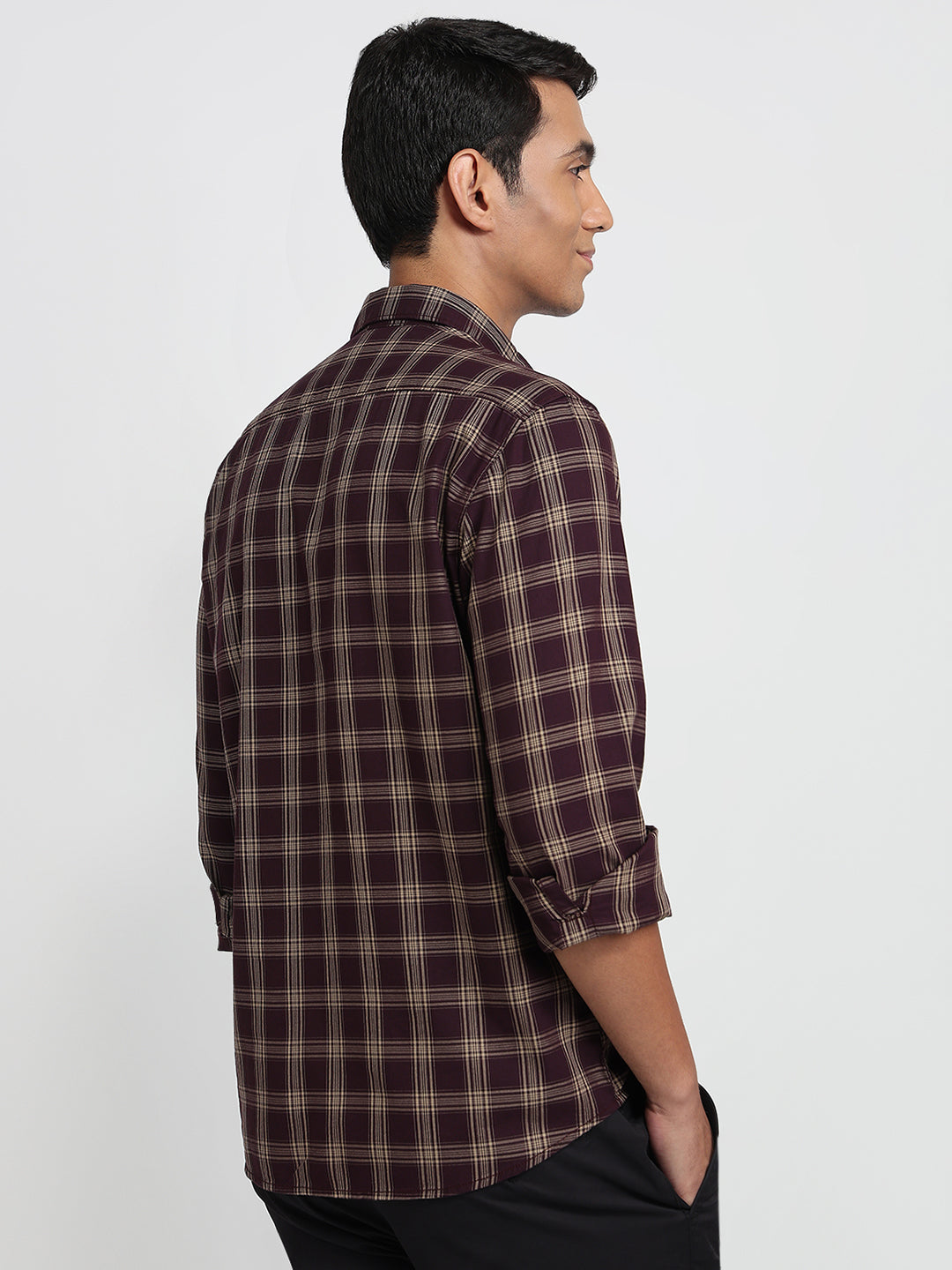 Parx Maroon Casual Shirt