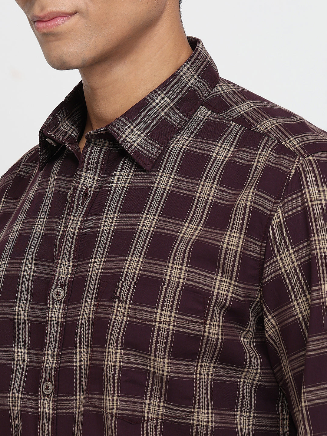 Parx Maroon Casual Shirt