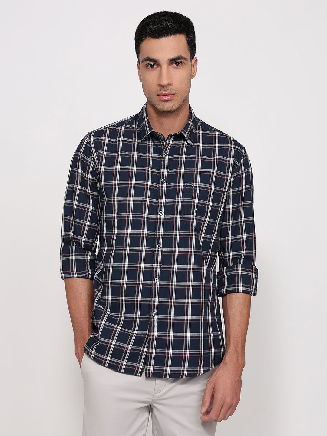 Parx Blue Casual Shirt