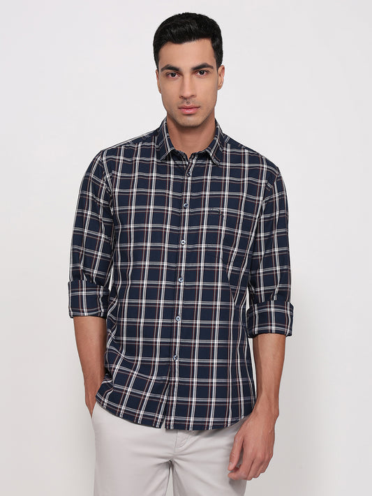 Parx Blue Casual Shirt