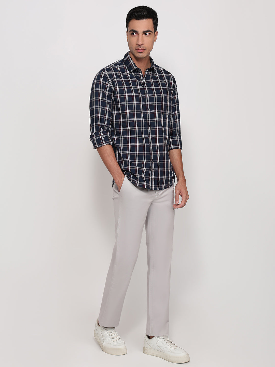 Parx Blue Casual Shirt