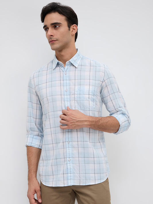 Parx Blue Casual Shirt