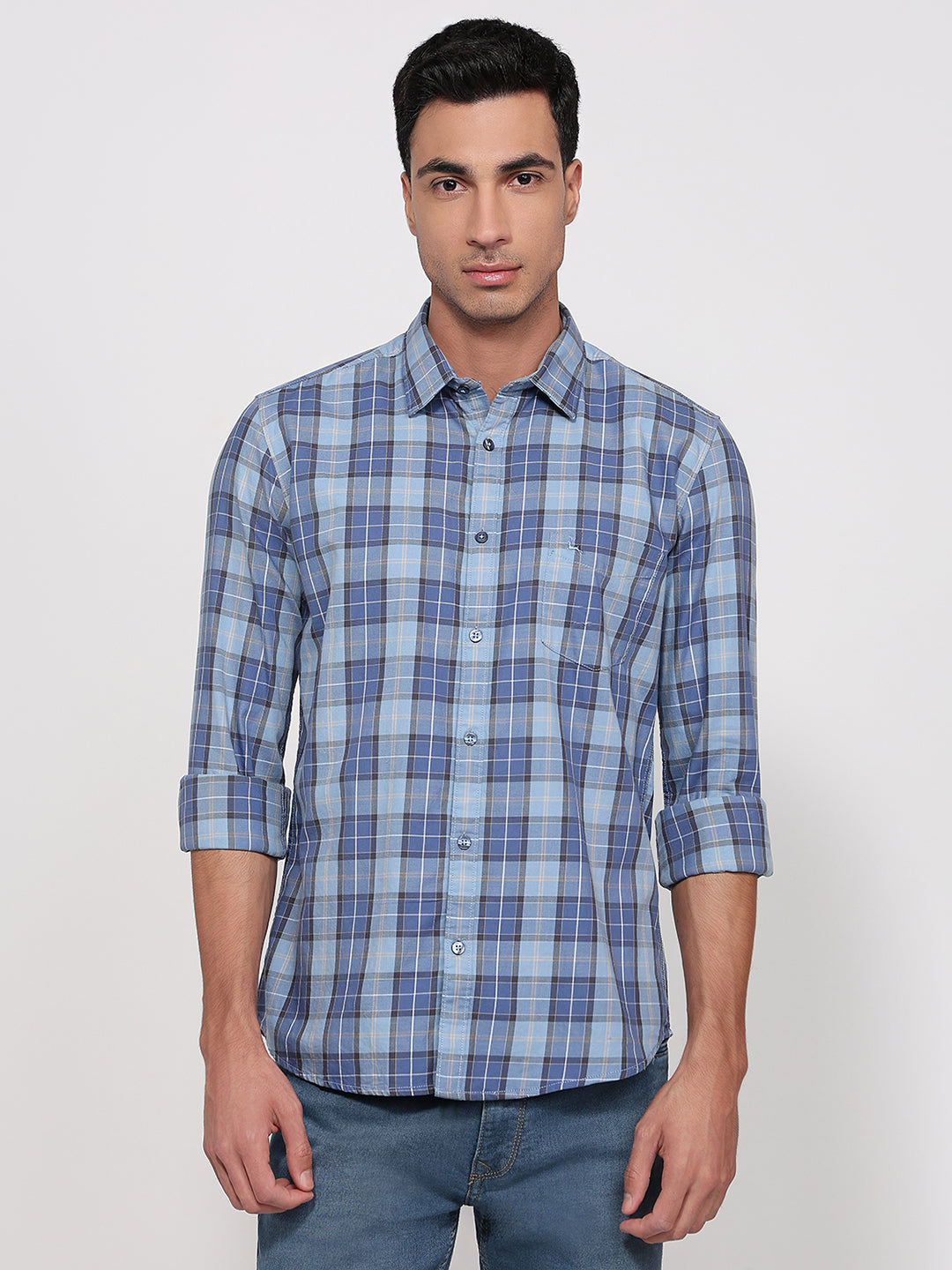 Parx Blue Casual Shirt
