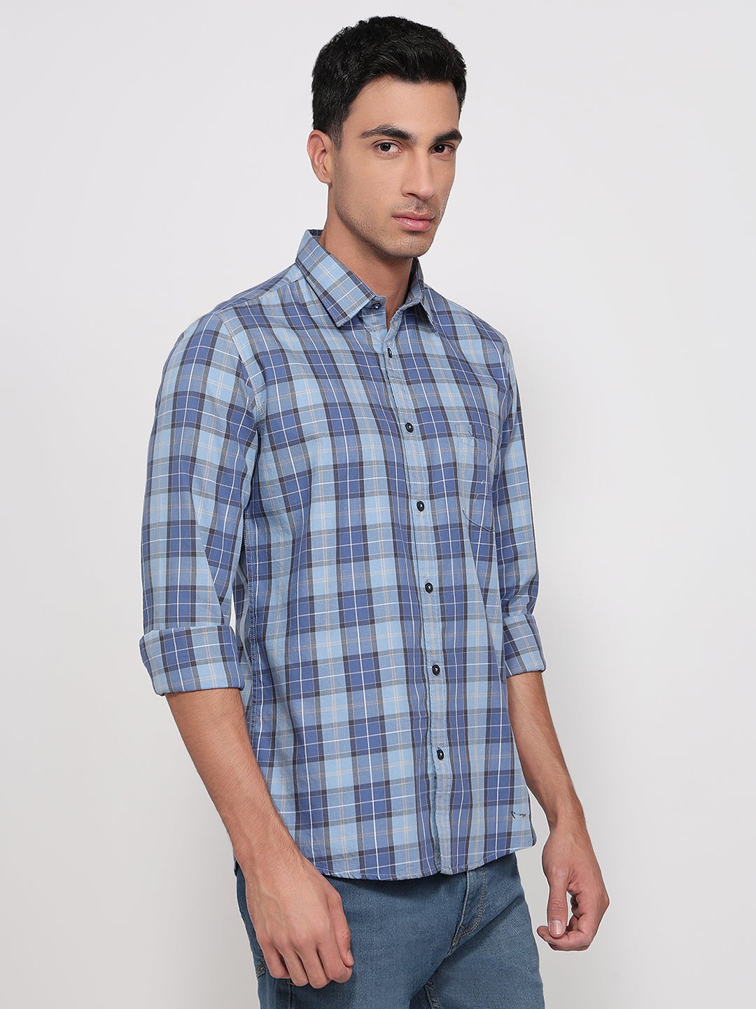 Parx Blue Casual Shirt