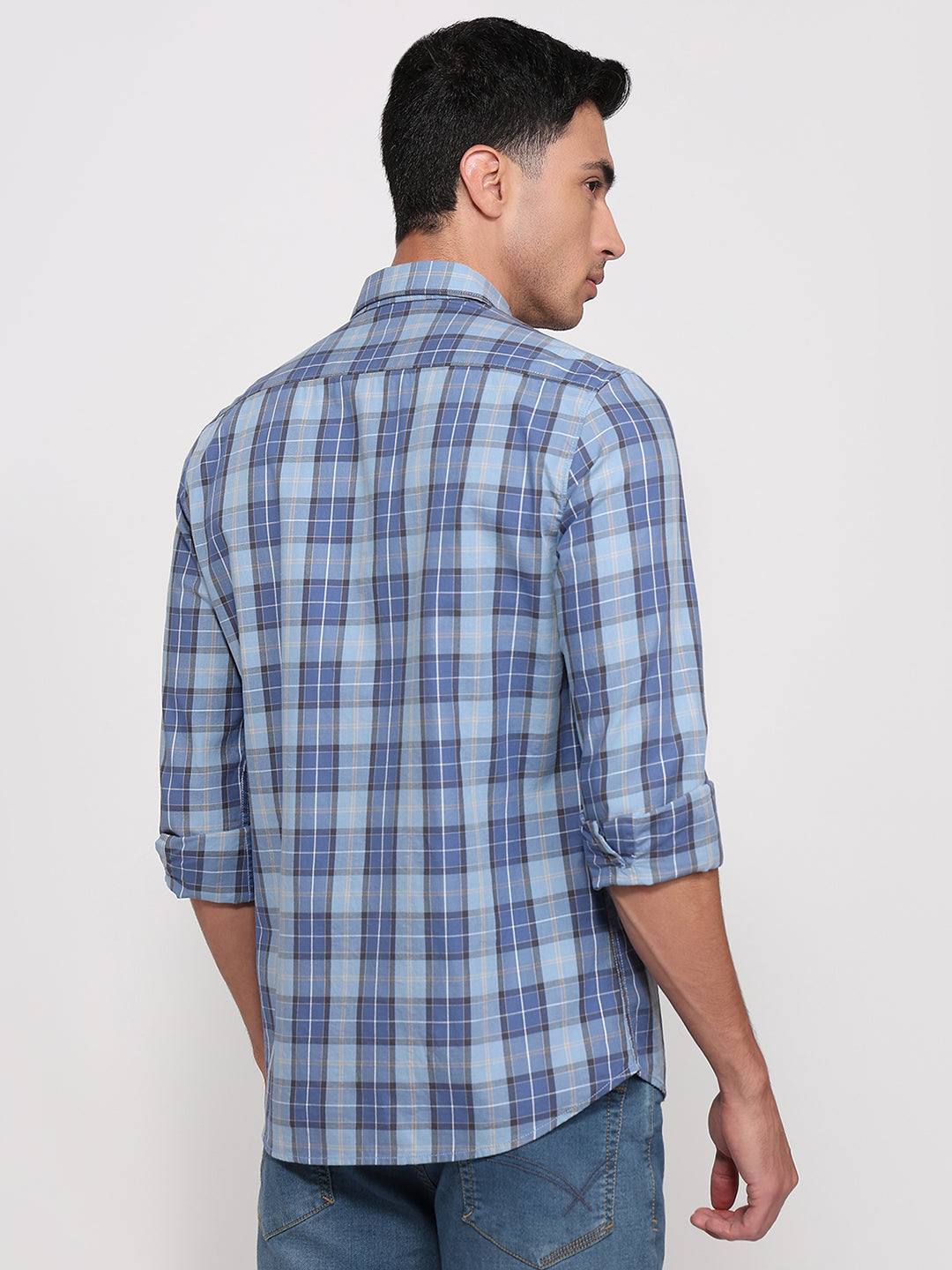 Parx Blue Casual Shirt