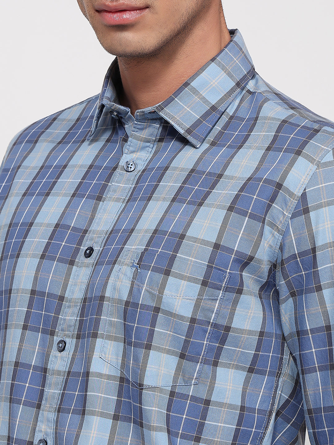 Parx Blue Casual Shirt
