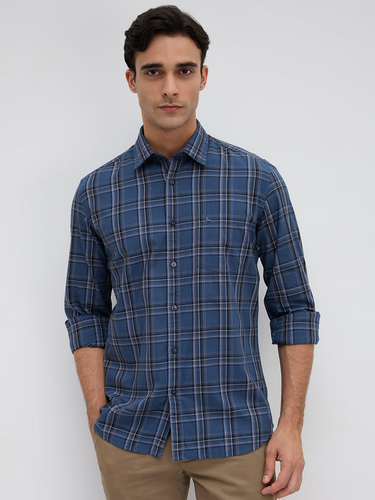 Parx Blue Casual Shirt