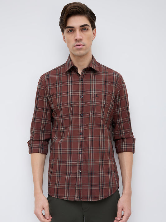Parx Brown Casual Shirt